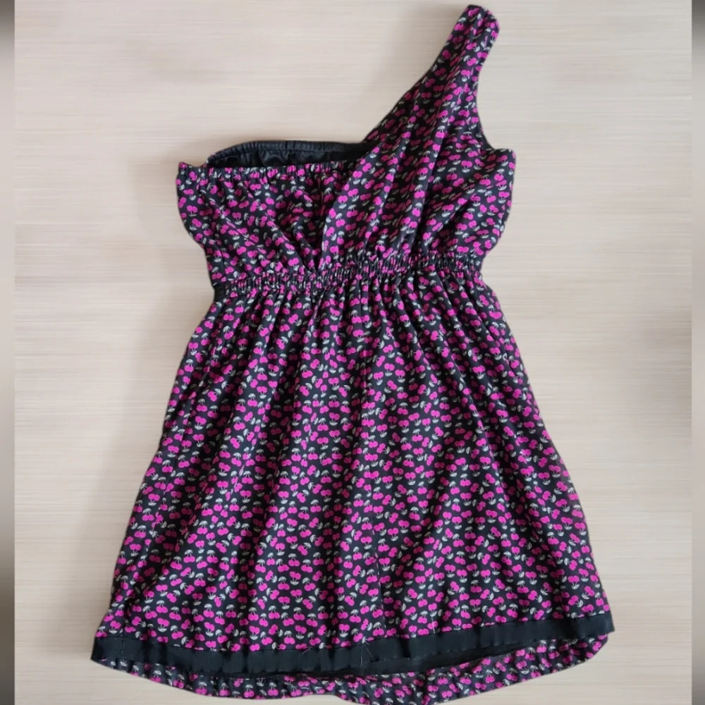 BeBop cherry print one shoulder mini dress Y2k Style - Picture 8 of 10